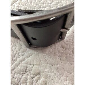 J.Crew Black Genuine Leather Belt* Silver Buckle’*Classic Design*Size 38-44